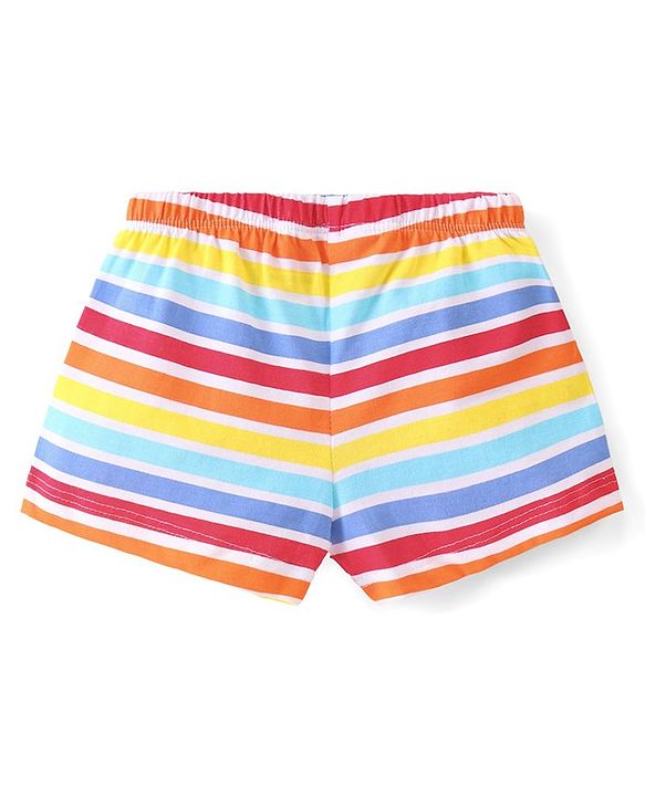 Babyhug 100% Cotton Above Knee Length Trunks Vehicle Print Pack of 3 - Multicolour