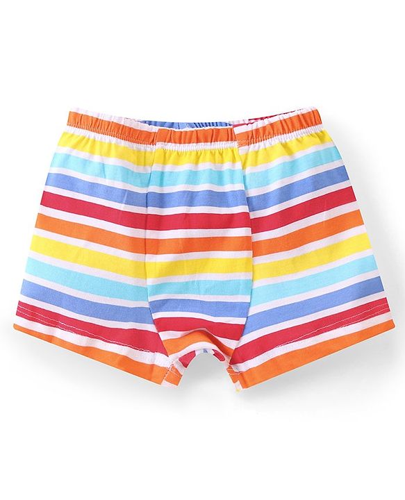 Babyhug 100% Cotton Above Knee Length Trunks Vehicle Print Pack of 3 - Multicolour