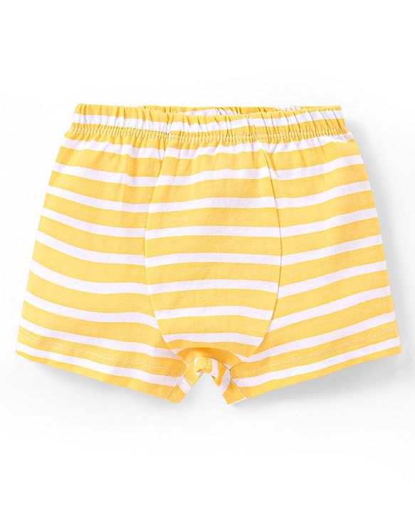 Babyhug 100% Cotton Knit Briefs with Striped & Car Print Pack of 3 - Multicolour