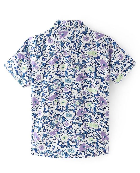Pine Kids Viscose Woven Half Sleeves Shirt Print - Multicolor