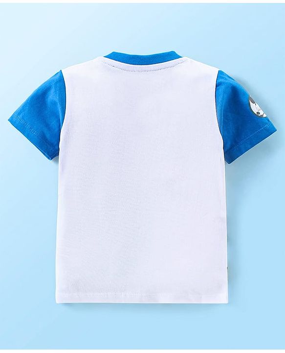Babyhug Disney Cotton Knit  Half Sleeves Cut & Sew  T-Shirt with Mickey Mouse Graphics - Multicolour