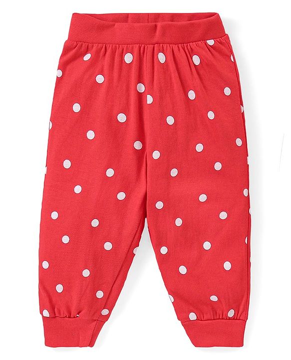 Babyhug  Disney Cotton Full Sleeves Nighsuit With Minnie Mouse Graphics Pack Of 2-Red & Blue