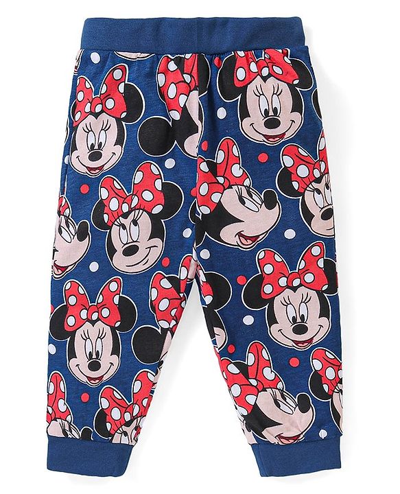 Babyhug  Disney Cotton Full Sleeves Nighsuit With Minnie Mouse Graphics Pack Of 2-Red & Blue