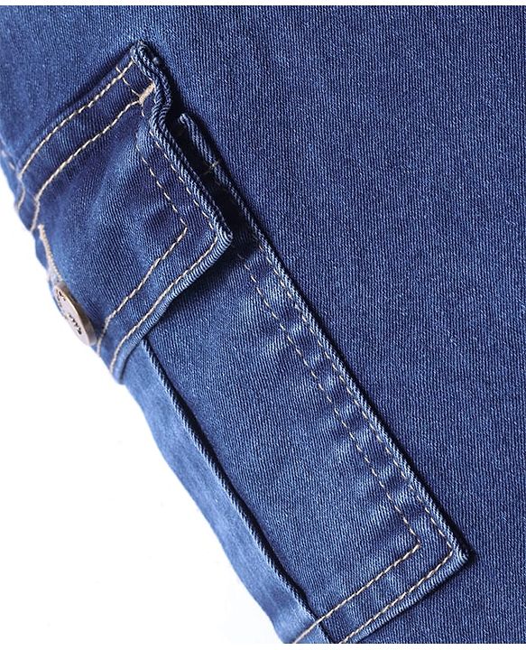 Pine Kids Denim Woven Full Length Washed Jogger Fit Jeans - Blue