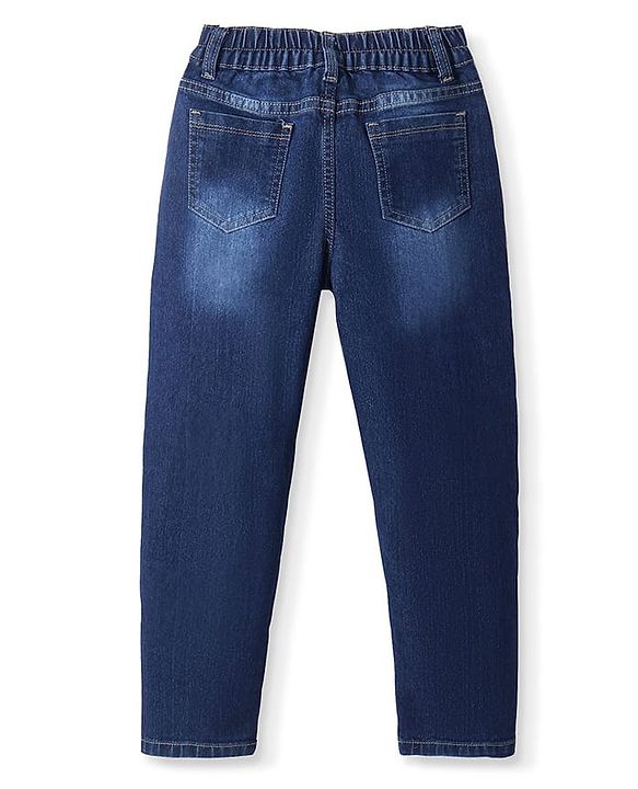 Pine Kids Denim Woven Full Length Solid Color Jeans - Navy Blue