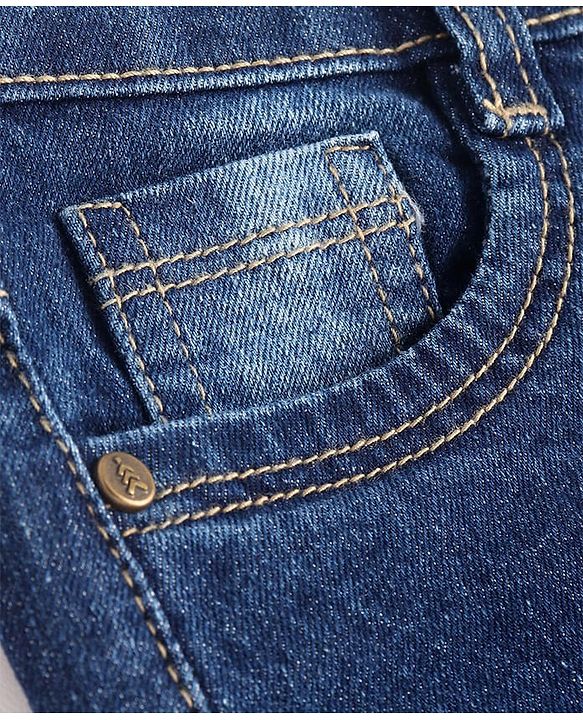 Pine Kids Denim Woven Full Length Solid Color Jeans - Navy Blue