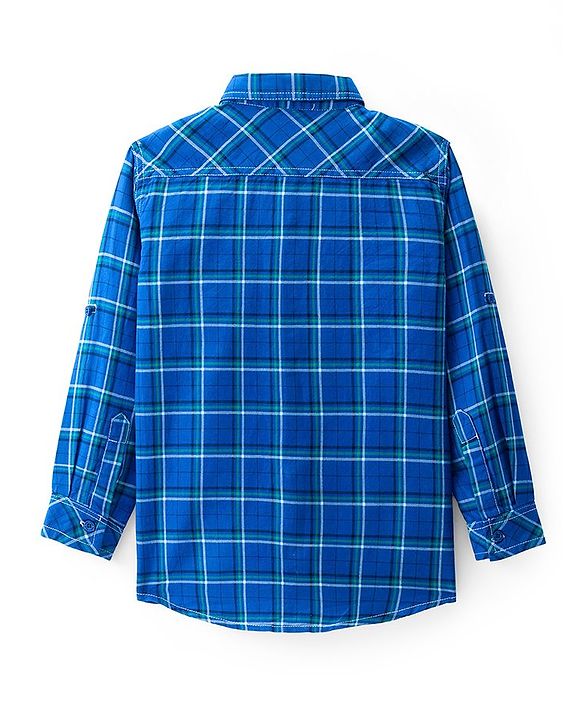 Pine Kids Cotton Full Sleeves Checks Shirts - Blue