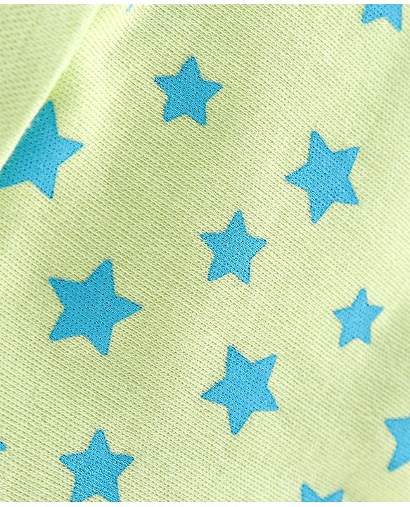 Babyhug 100% Cotton Cap with Star Print - Green
