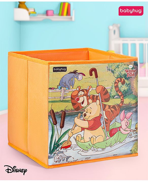 Babyhug Disney Foldable Storage Bin Winnie The Pooh Theme- Orange