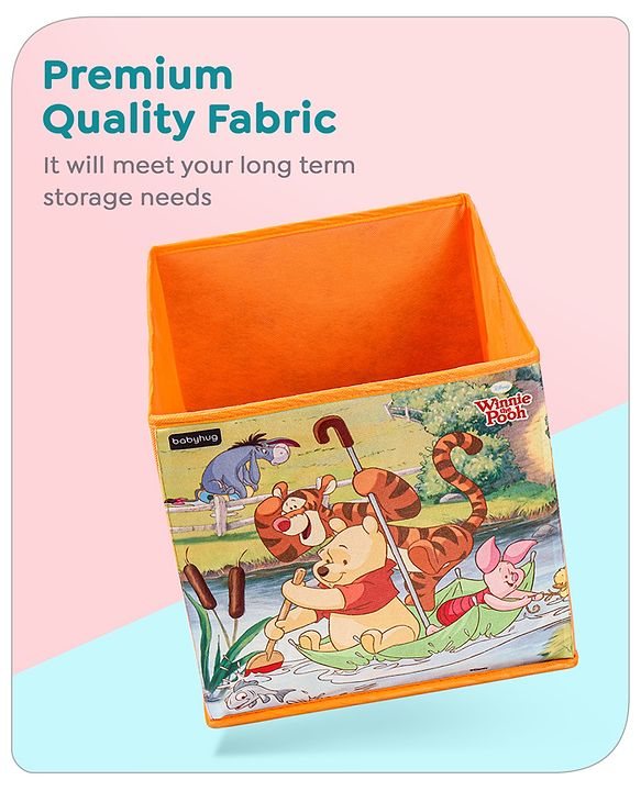Babyhug Disney Foldable Storage Bin Winnie The Pooh Theme- Orange
