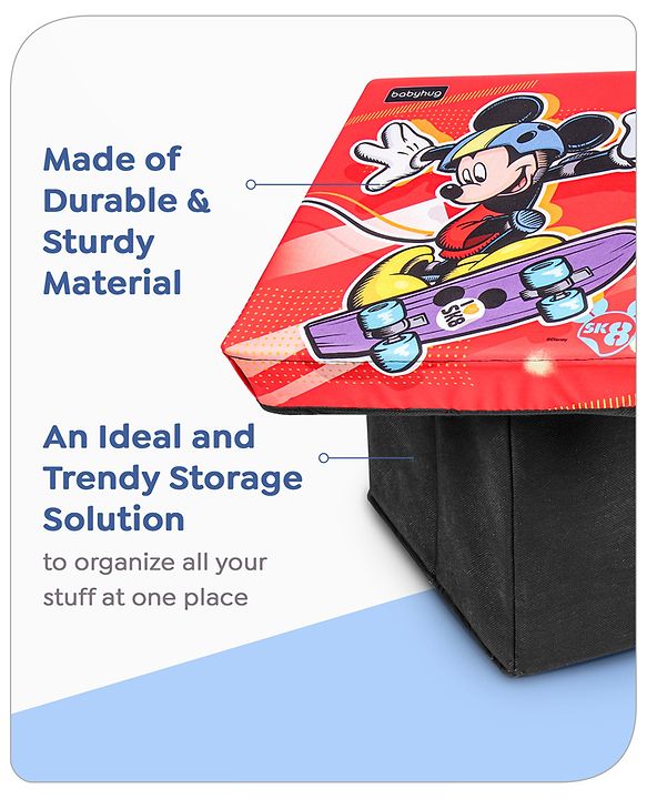 Babyhug Disney Foldable Storage Box with Lid The Lion King Theme- Blue| Collapsible Design| Versatile Use| Toys and Books Organizer| Trendy Storage Solution