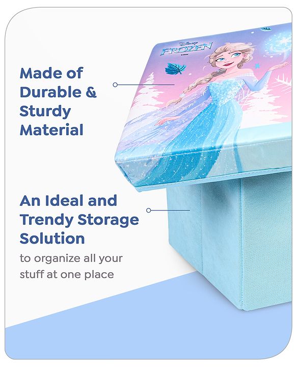 Babyhug Disney Foldable Storage Box with Lid The Lion King Theme- Blue| Collapsible Design| Versatile Use| Toys and Books Organizer| Trendy Storage Solution