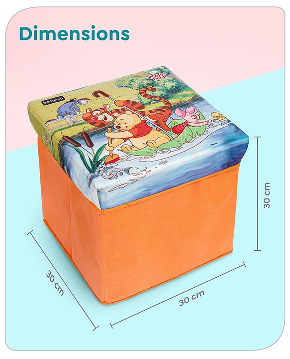 Babyhug Disney Foldable Storage Box with Lid The Lion King Theme- Blue| Collapsible Design| Versatile Use| Toys and Books Organizer| Trendy Storage Solution