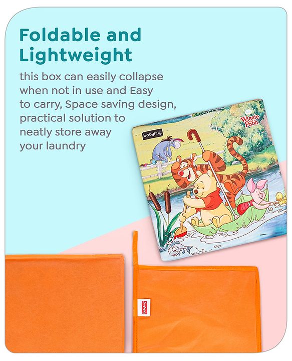 Babyhug Disney Foldable Storage Box with Lid The Lion King Theme- Blue| Collapsible Design| Versatile Use| Toys and Books Organizer| Trendy Storage Solution