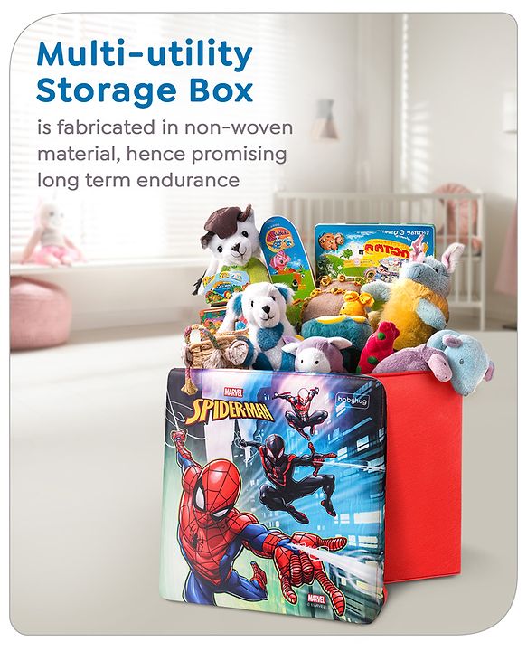 Babyhug Disney Foldable Storage Box with Lid The Lion King Theme- Blue| Collapsible Design| Versatile Use| Toys and Books Organizer| Trendy Storage Solution