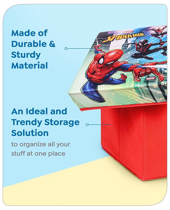 Babyhug Disney Foldable Storage Box with Lid The Lion King Theme- Blue| Collapsible Design| Versatile Use| Toys and Books Organizer| Trendy Storage Solution