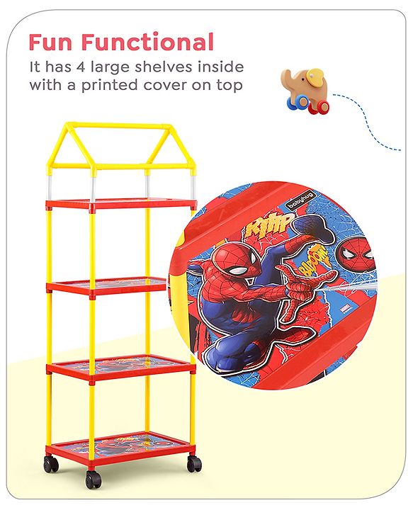 Babyhug Disney 4 Shelved Almirah With Wheels Winnie The Pooh Theme - Yellow