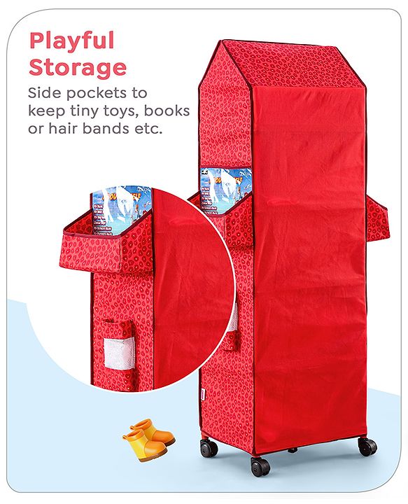 Babyhug Disney 5 Shelved Almirah With Wheels The Lion King Theme - Blue