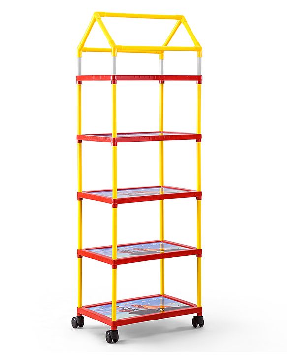 Babyhug Disney 5 Shelved Almirah With Wheels The Lion King Theme - Blue