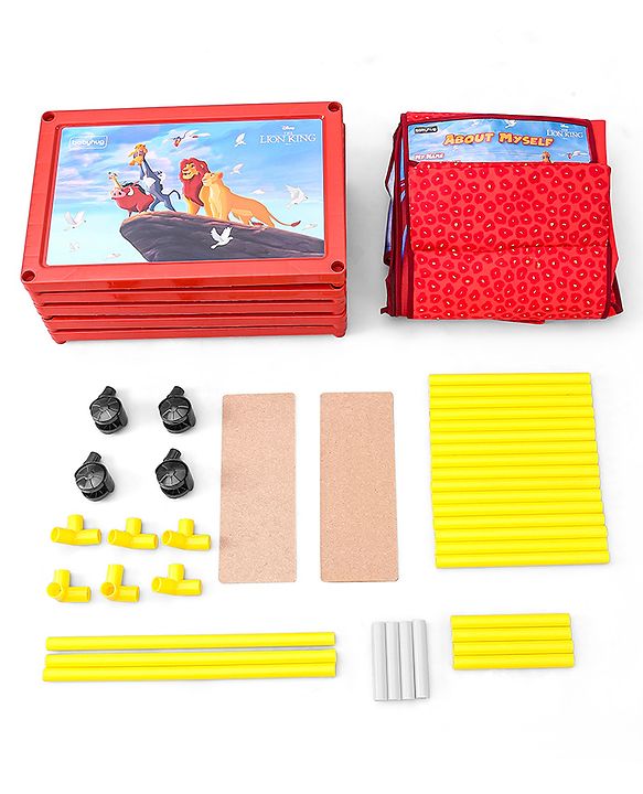 Babyhug Disney 5 Shelved Almirah With Wheels The Lion King Theme - Blue
