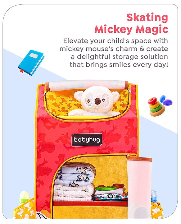 Babyhug Disney 5 Shelved Almirah With Wheels The Lion King Theme - Blue
