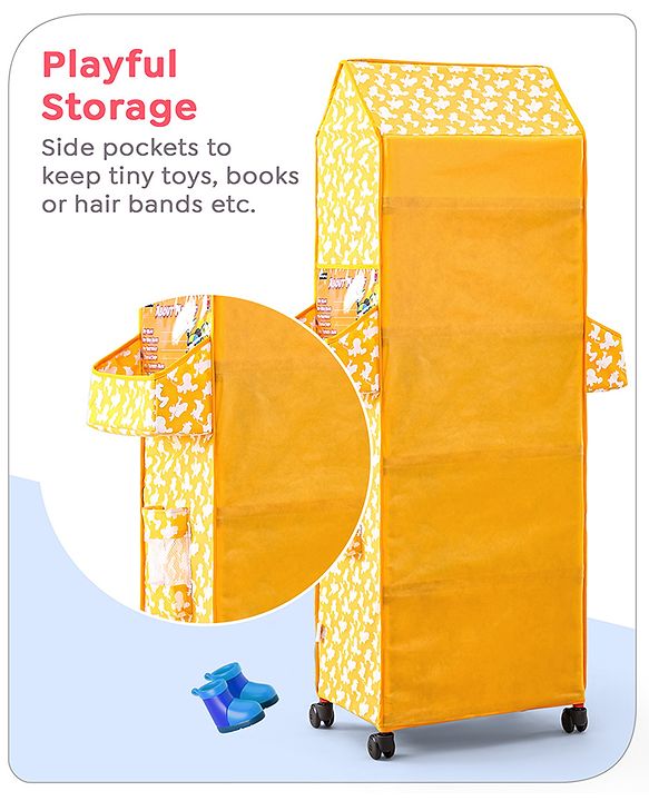 Babyhug Disney 5 Shelved Almirah With Wheels The Lion King Theme - Blue