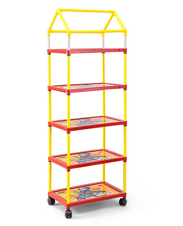 Babyhug Disney 5 Shelved Almirah With Wheels The Lion King Theme - Blue