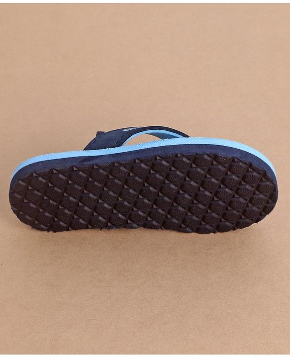 Cute Walk by Babyhug Flip Flops With Back Strap Bear Print - Blue