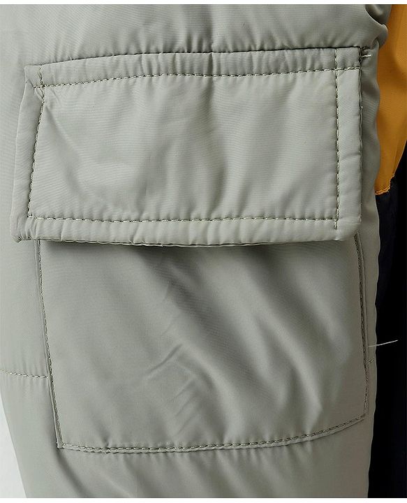 Babyhug Woven Full Sleeves Hooded Jacket with 3D Applique - Mustard Yellow