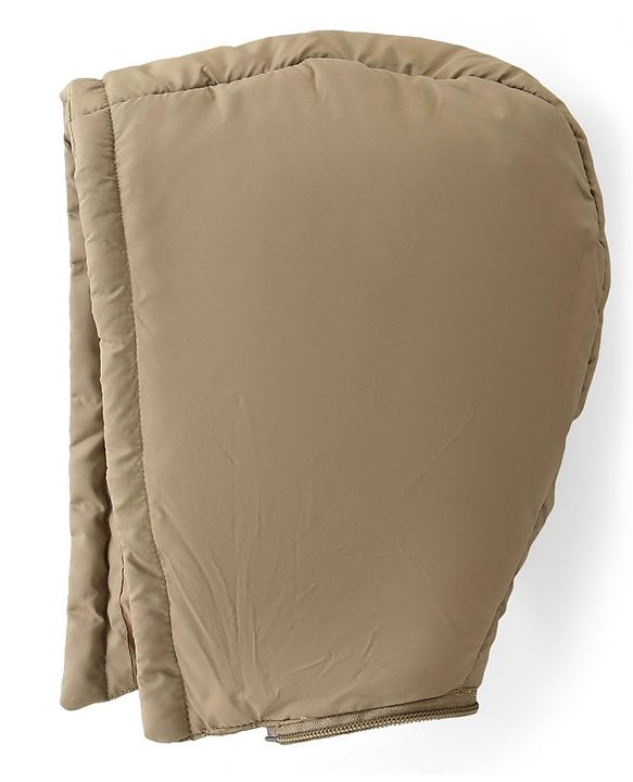 Babyhug Woven Full Sleeves Solid Color Padded Jacket With Removable Hoodie - Cream