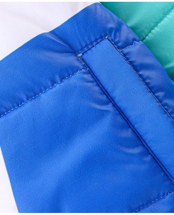 Babyhug Full Sleeves Colour Blocked Padded Jacket with Detachable Hood - Multicolour