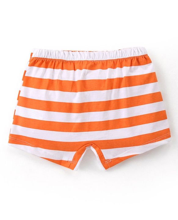 Babyhug Disney Cotton Knit Striped & Winnie Pooh Printed Boxers Pack of 3 - Multicolour