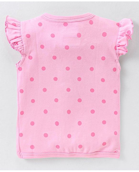 Babyhug Disney Cotton Knit Frill Sleeves Front Open Jhablas with Polka Dots & Winnie The Pooh Print Pack of 3  - Pink White & Green