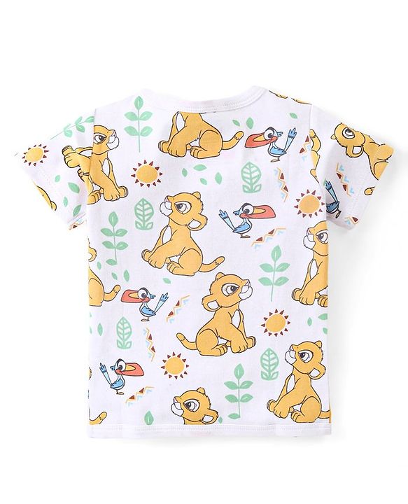 Babyhug Disney Cotton Half Sleeves Jhablas With Stripes & Lion King Graphics Pack of 3 - Multicolour