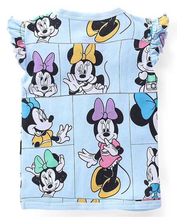 Babyhug Interlock Frill Sleeves Front Open Jhablas Minnie Mouse Print Pack of 3 - Multicolour