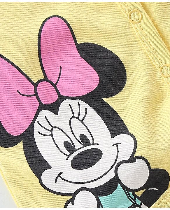 Babyhug Interlock Frill Sleeves Front Open Jhablas Minnie Mouse Print Pack of 3 - Multicolour