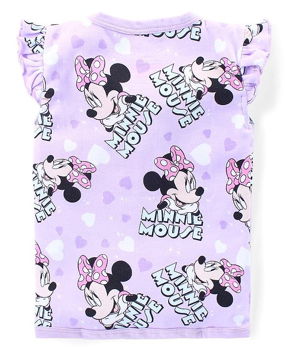 Babyhug Disney Interlock Knit Frill Sleeves Front Open Jhablas with Polka Dots &  Minnie Mouse Print Pack of 3 - Pink Yellow & Purple