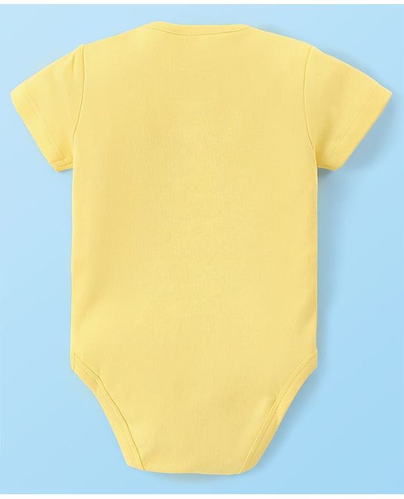 Babyhug Disney Cotton Knit Half Sleeves Onesies with Winnie The Pooh Graphics Pack of 3 - Multicolour