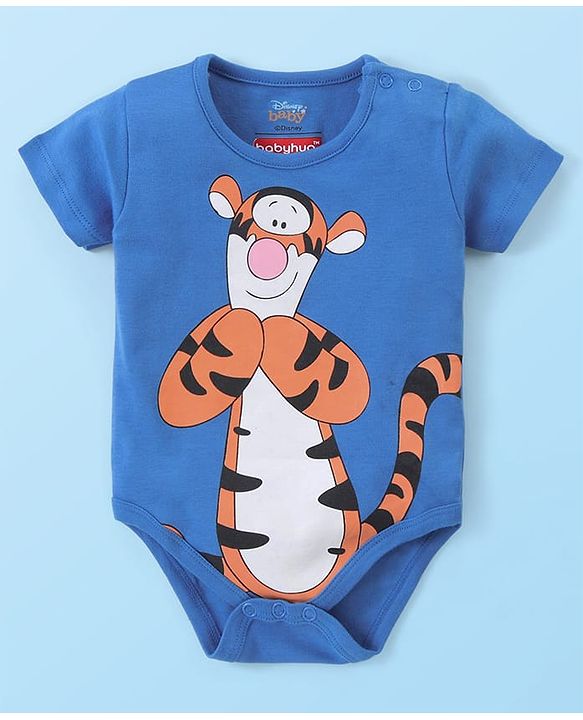 Babyhug Disney Cotton Knit Half Sleeves Onesies with Winnie The Pooh Graphics Pack of 3 - Multicolour