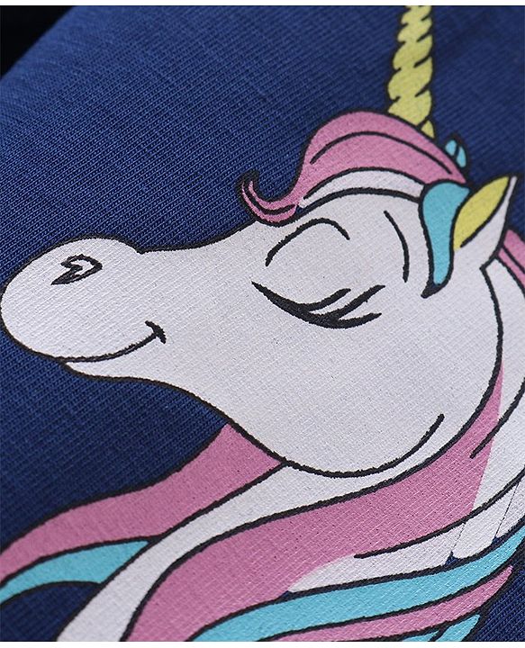 Babyhug Cotton Knit Full Length Leggings with Star &  Unicorn Print Pack of 3 - Multicolour