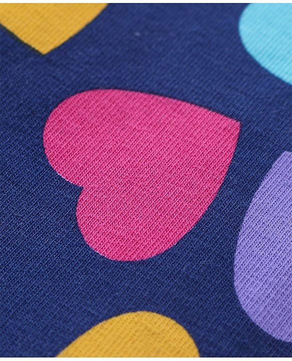 Babyhug Cotton Knit Full  Length Leggings Polka Dots &  Heart Print Pack of 3 - Multicolour