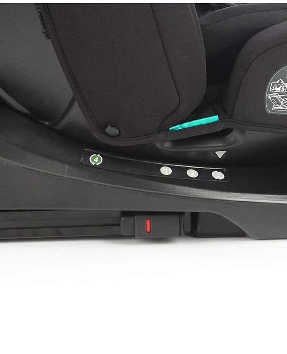 Babyhug Convertible 2 in 1 Car Seat with Isofix & Non Isofix, 360° Rotating - Black| R129 Certified| i-Size Compliant|Rear & Forward Facing| Newborn to 12 Years|Reclining Seat|Side Impact Protection
