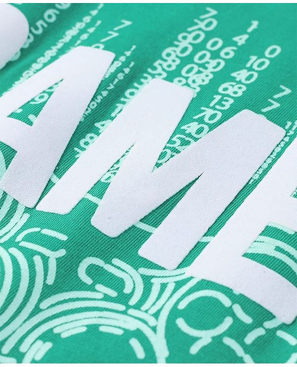 Pine Kids Cotton Knit Full Sleeves T-Shirt With Text Print - Mint