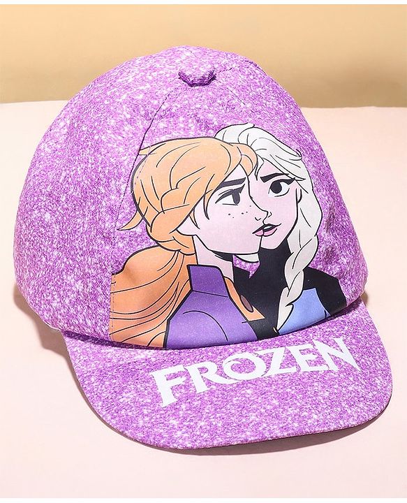 Babyhug Disney Summer Cap With Disney Princess Graphics - Purple