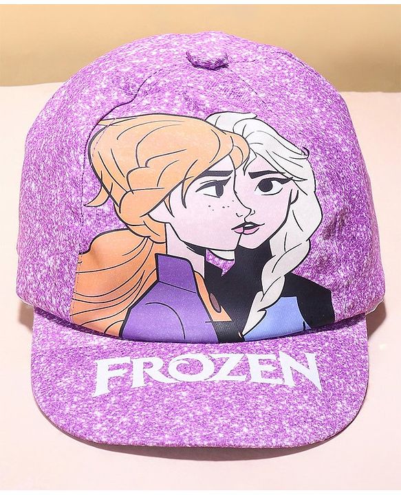 Babyhug Disney Summer Cap With Disney Princess Graphics - Purple