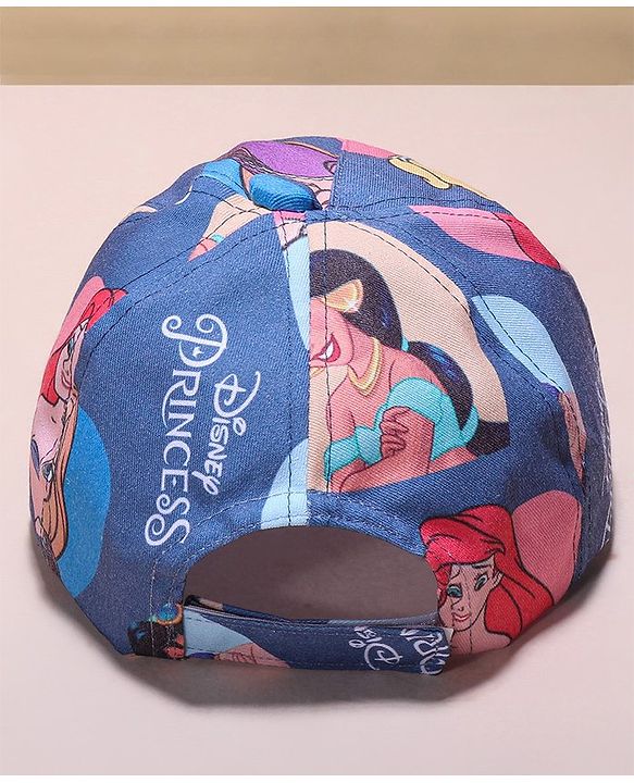 Babyhug Disney  Summer Cap With Disney PrincessPrint - Navy Blue