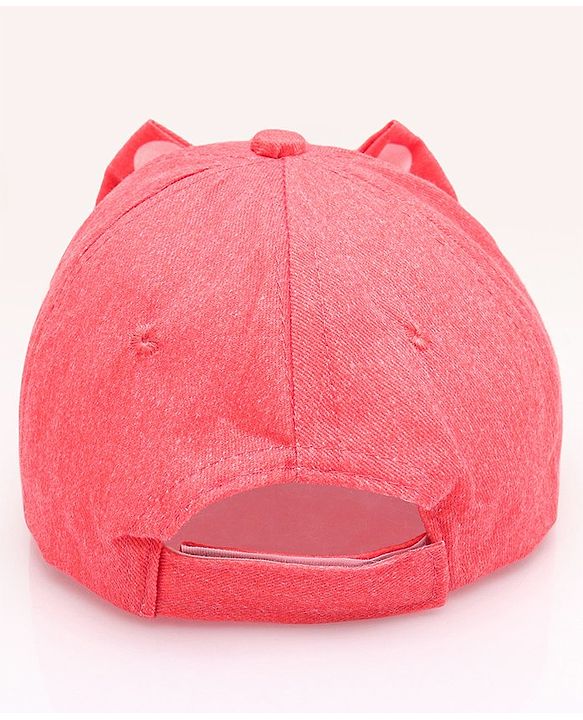 Babyhug Disney  Summer Cap With Minnie Mouse Graphics & Bow Applique - Red