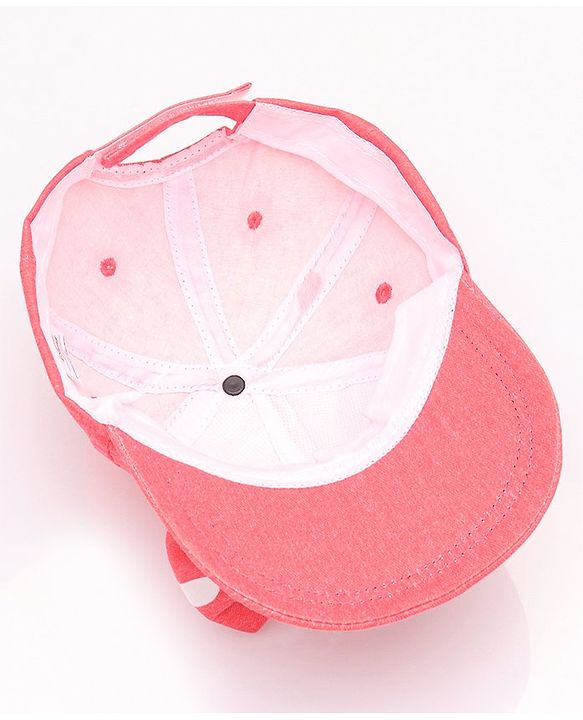 Babyhug Disney  Summer Cap With Minnie Mouse Graphics & Bow Applique - Red