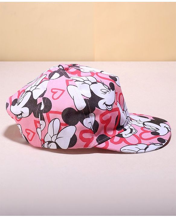Babyhug Disney Summer Cap With Minnie Mouse Graphics - Pink