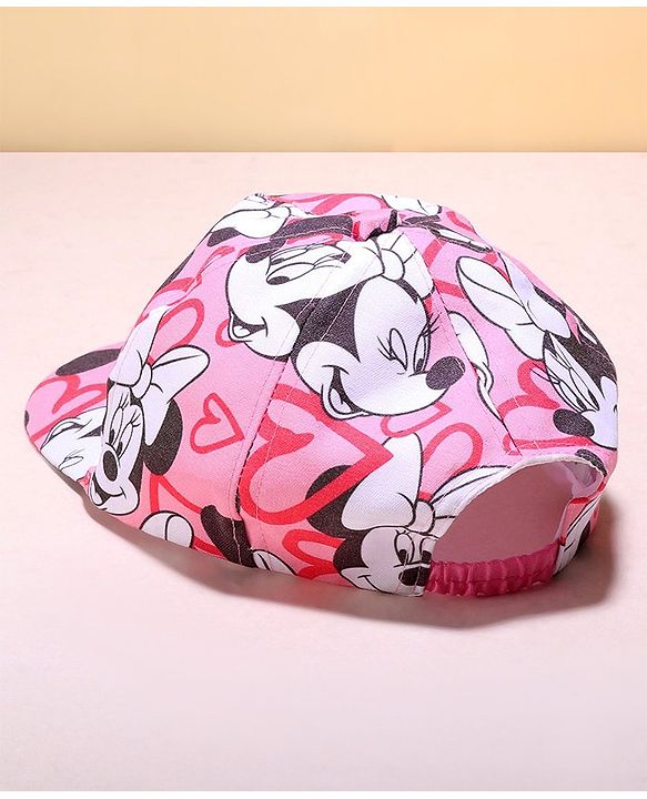 Babyhug Disney Summer Cap With Minnie Mouse Graphics - Pink